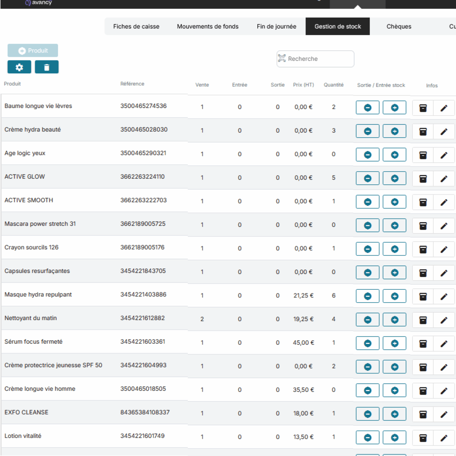 Logiciel de gestion et des stocks Avancy by 3Ci Coiffeurs et pros beauté